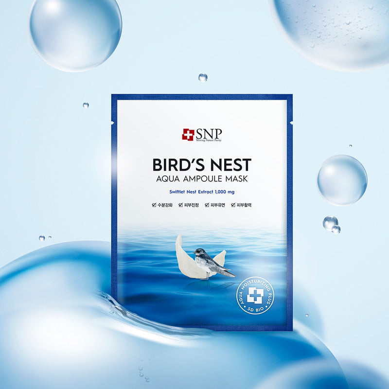 SNP Bird's Nest Aqua Moisture Ampoule Mask