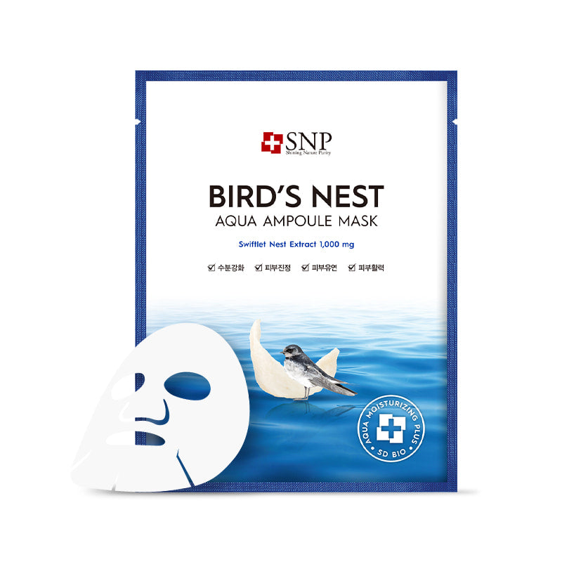 SNP Bird's Nest Aqua Moisture Ampoule Mask