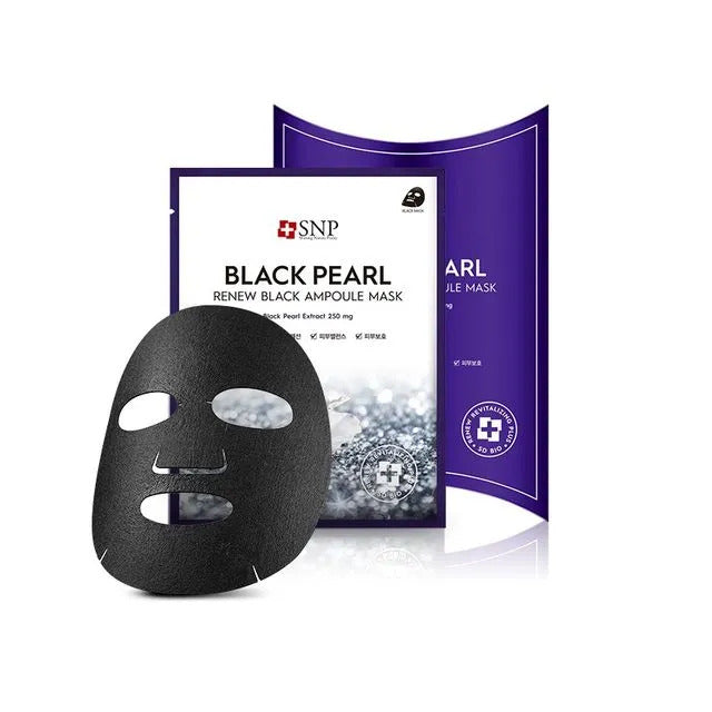 SNP Black Pearl Renew Black Ampoule Mask