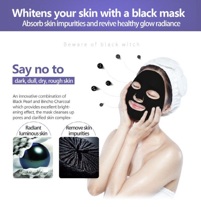 SNP Black Pearl Renew Black Ampoule Mask