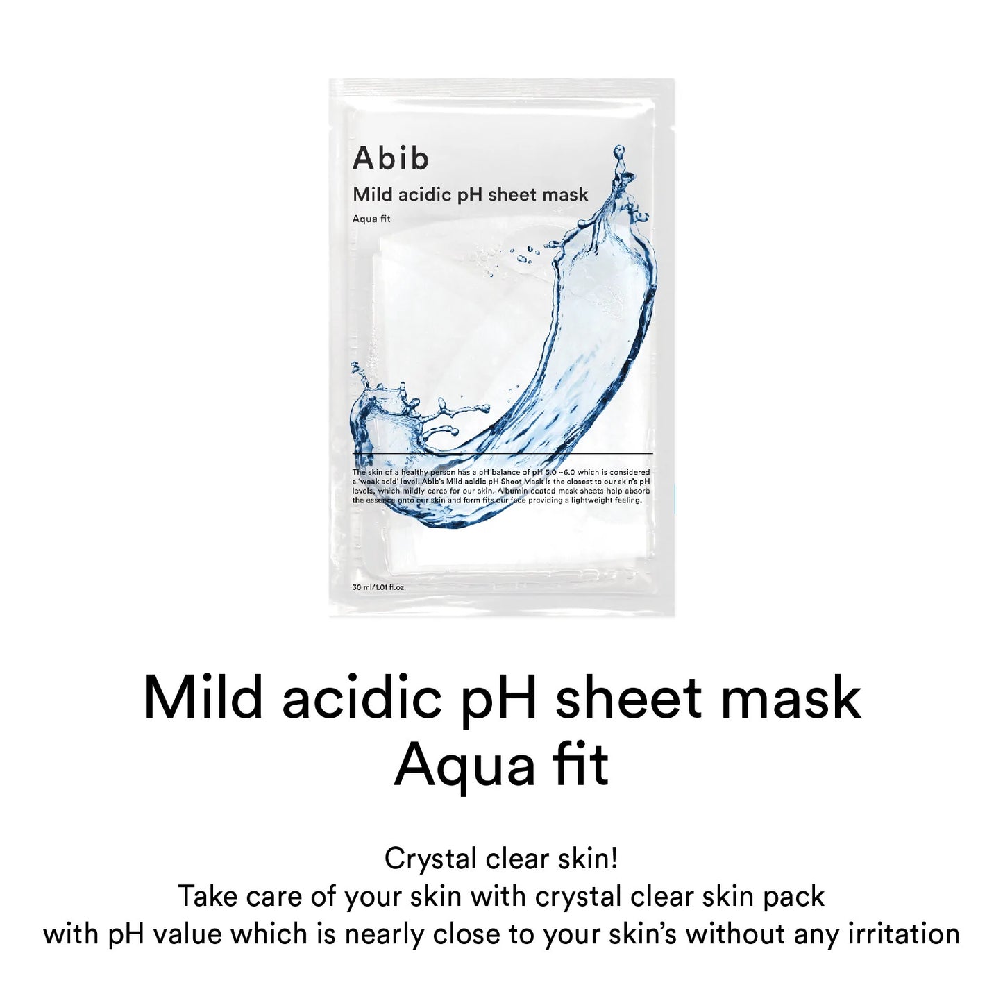 Abib Mild acidic pH sheet mask Aqua Fit