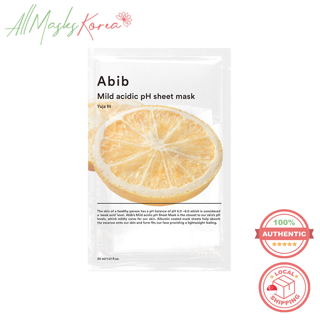 Abib Mild acidic pH sheet mask Yuja Fit