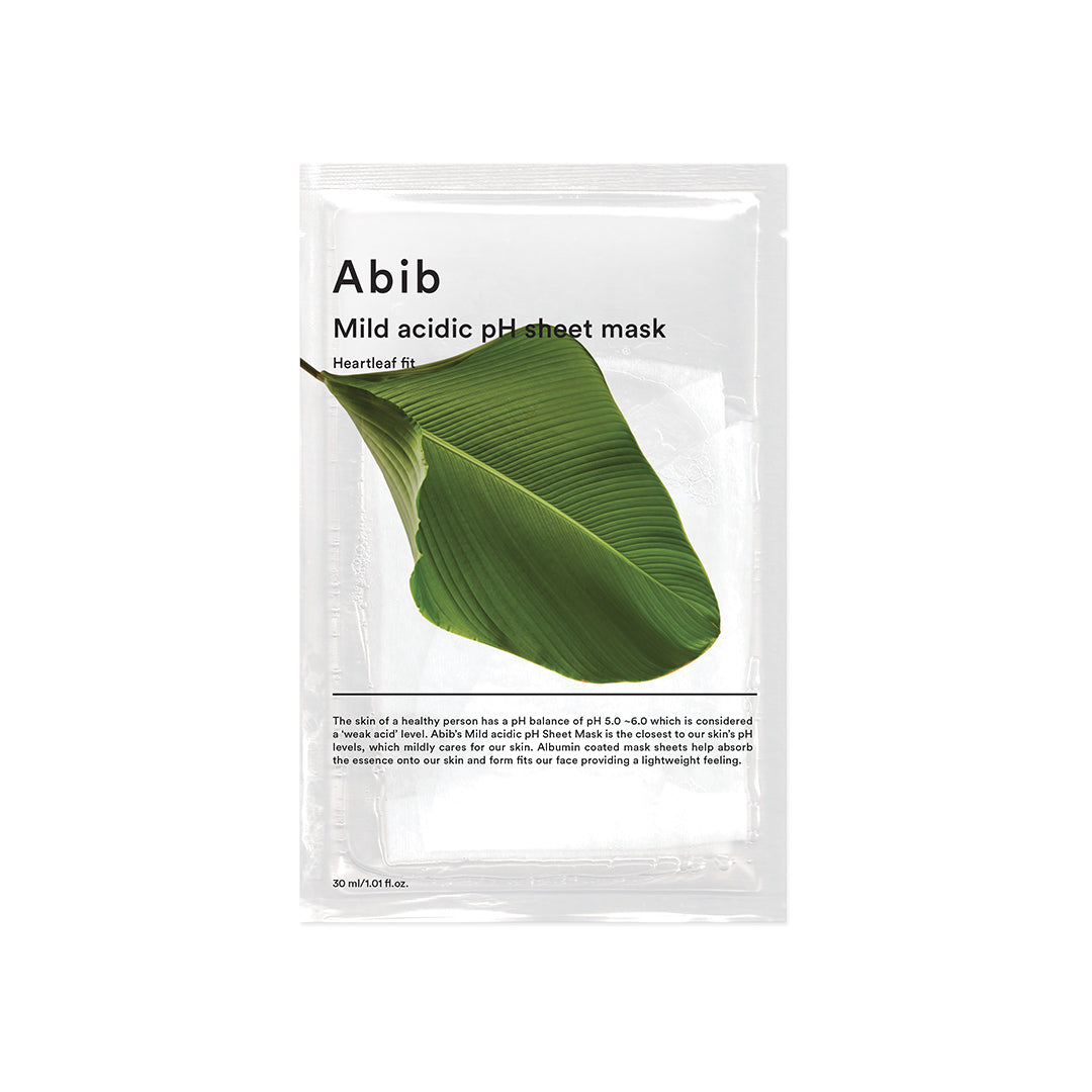 Abib Mild acidic pH sheet mask Heartleaf Fit