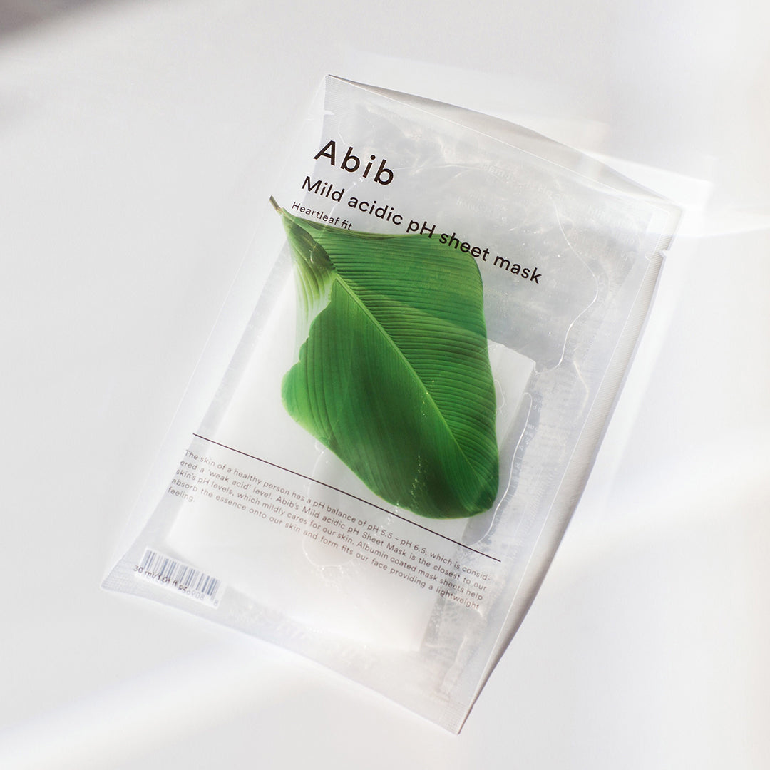 Abib Mild acidic pH sheet mask Heartleaf Fit