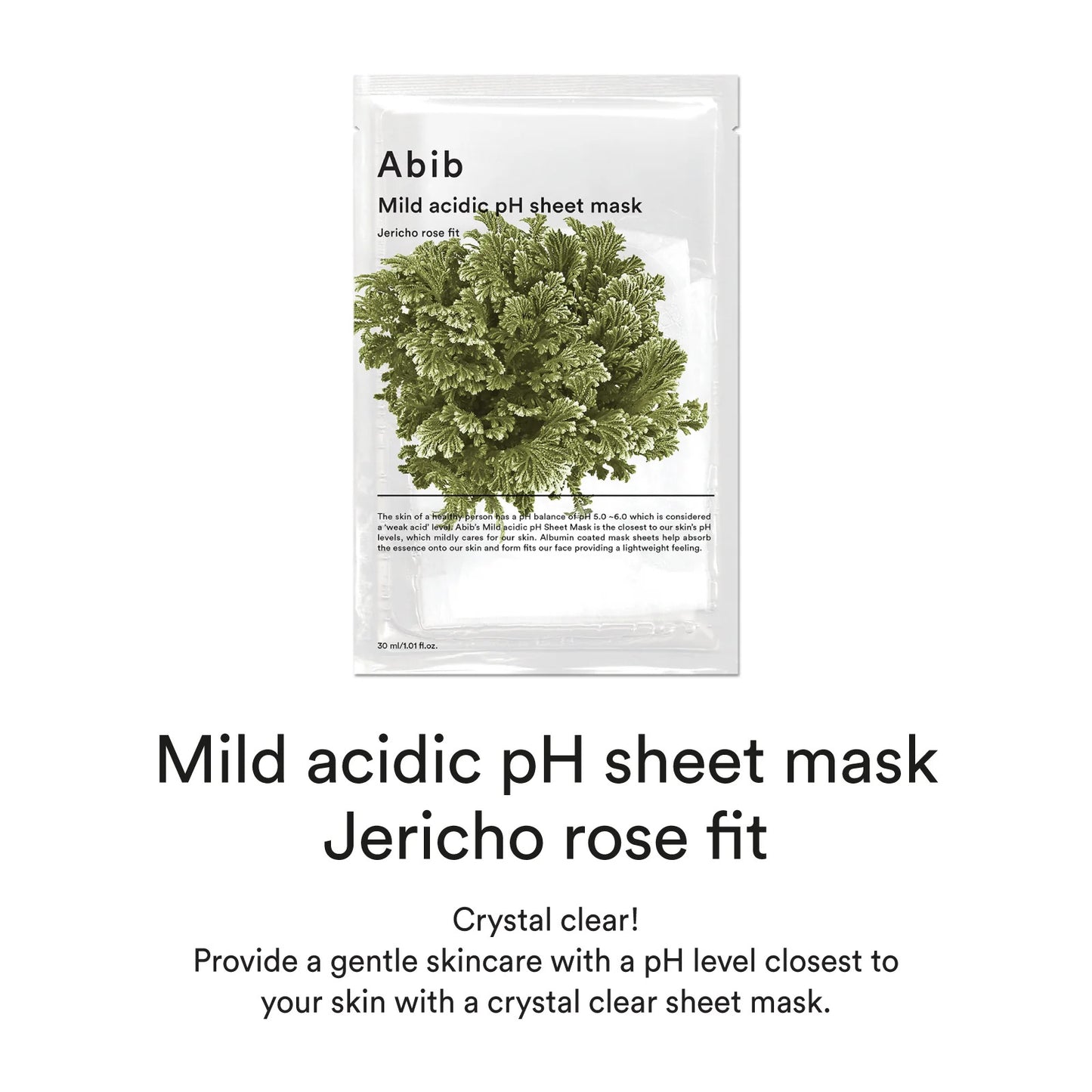 Abib Mild acidic pH sheet mask Jericho Rose Fit